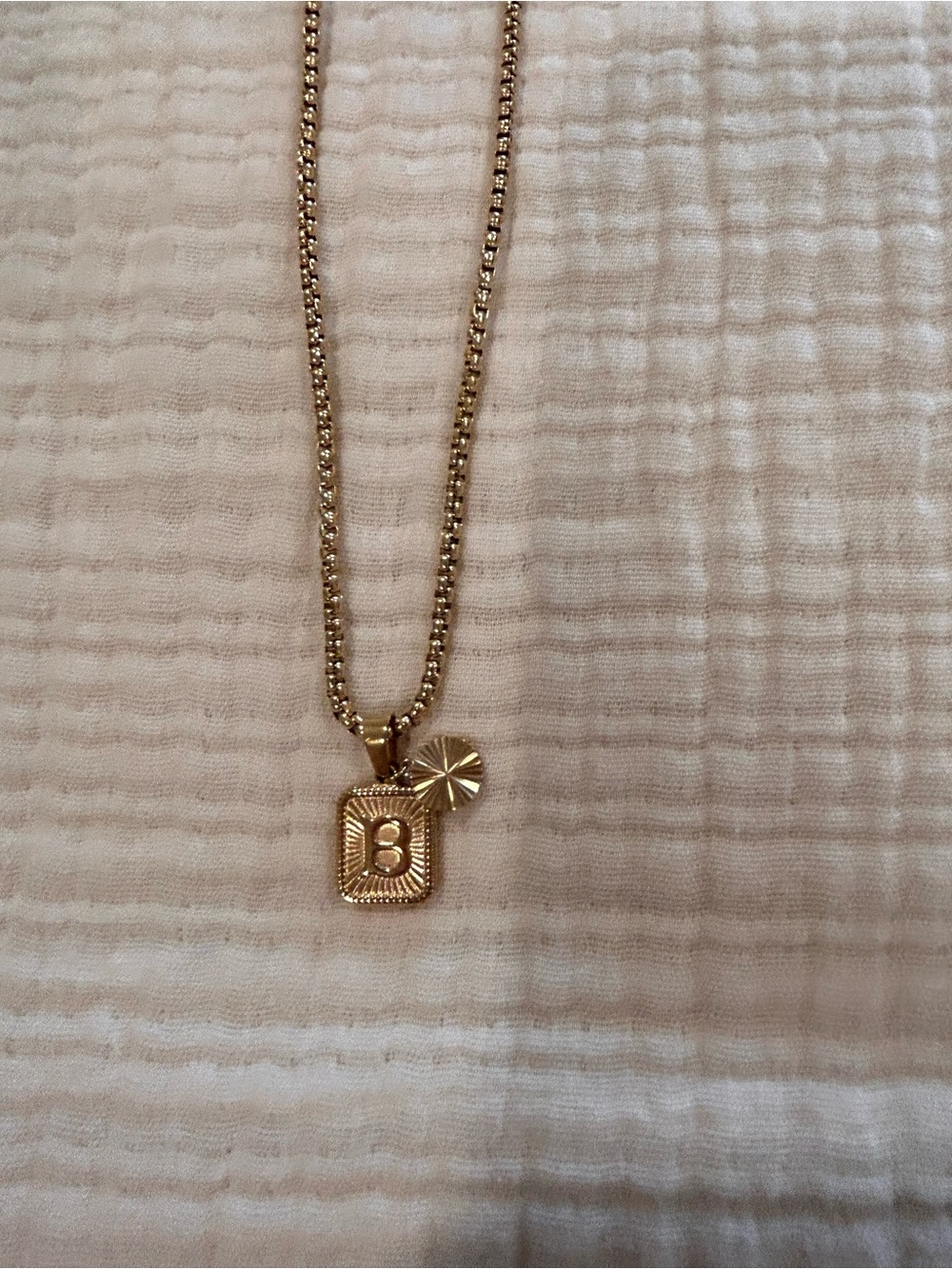 Gold Initial B Pendant Necklace - Elegant Women's Jewelry